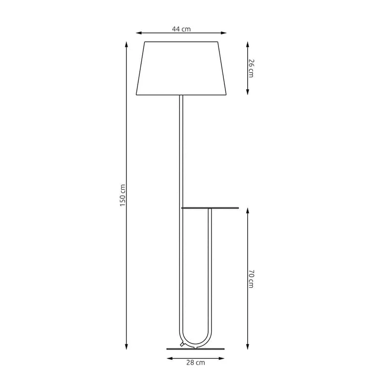Lampadaire Gris de Salon