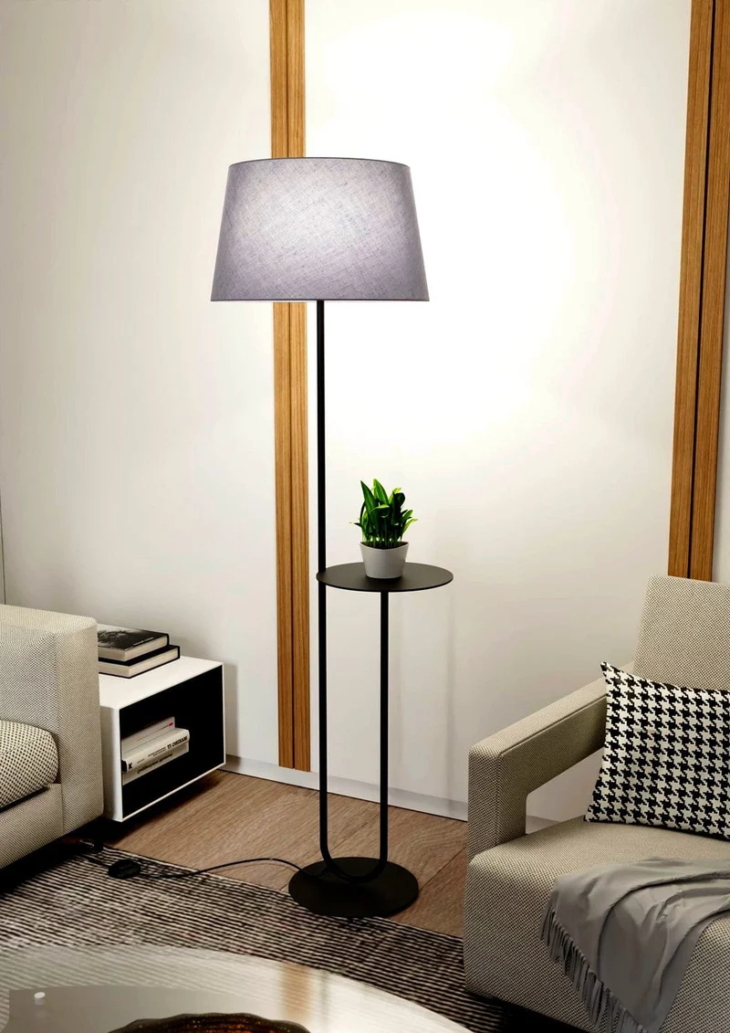 Lampadaire Gris de Salon