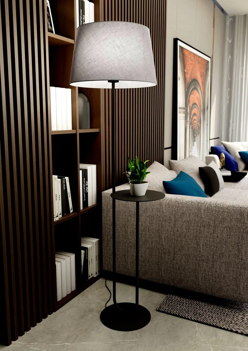 Lampadaire Gris de Salon