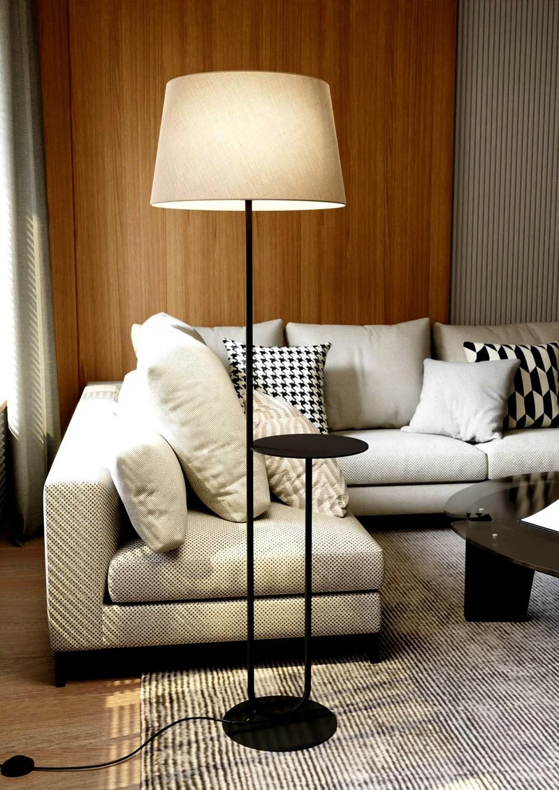 Lampadaire Gris de Salon