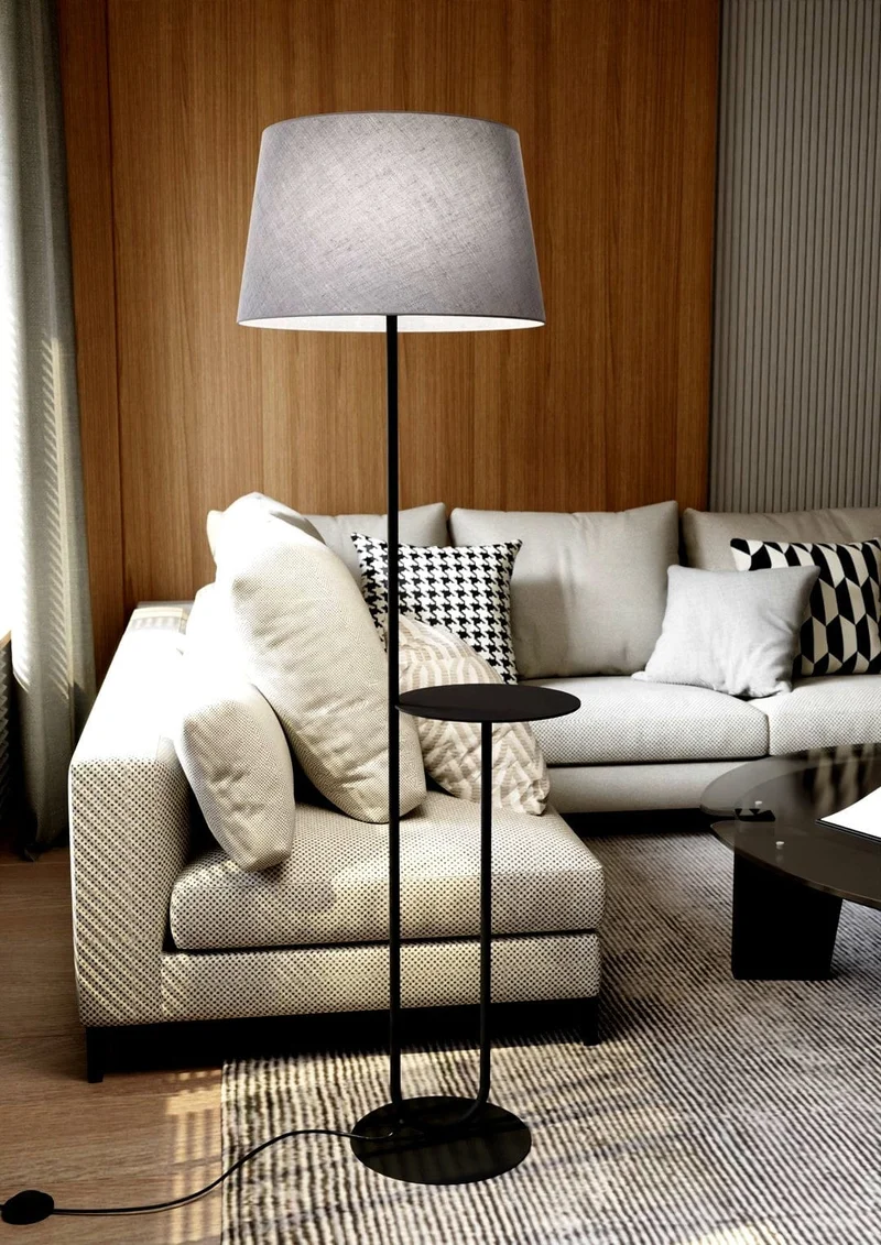 Lampadaire Gris de Salon