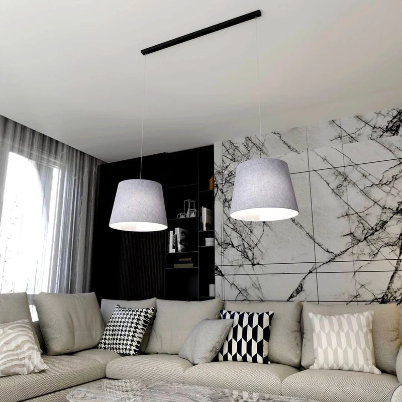 Abat jour en suspension beige Salon