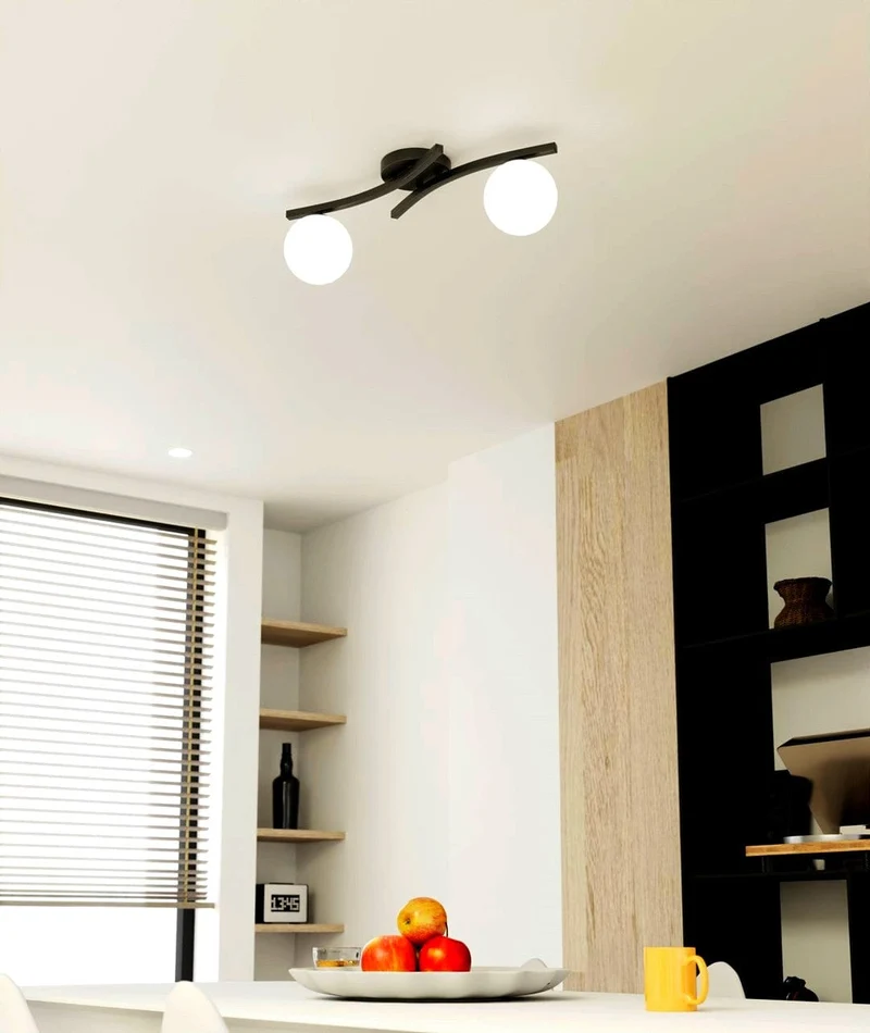 Plafonnier blanc design Salon