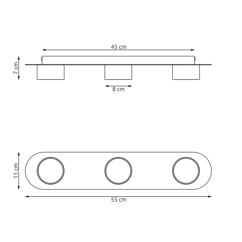 Plafonnier spot bois Salle de Bain