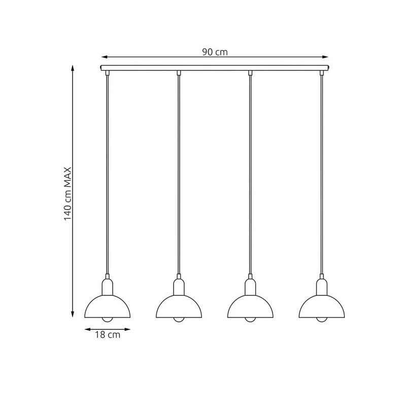 Suspensions 3 lumières de Cuisine
