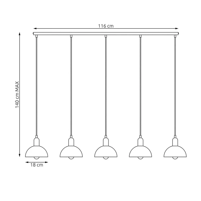 Suspensions 3 lumières de Cuisine