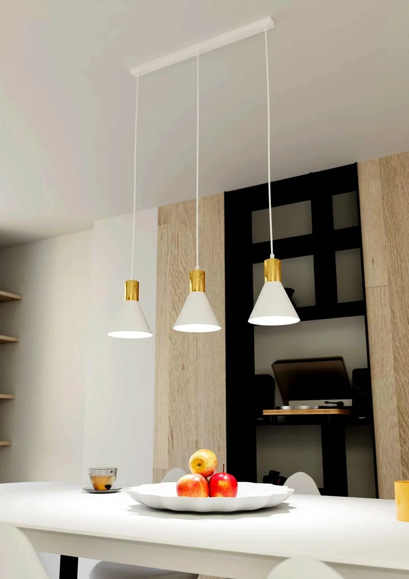 Suspensions Blanches Table de Salon