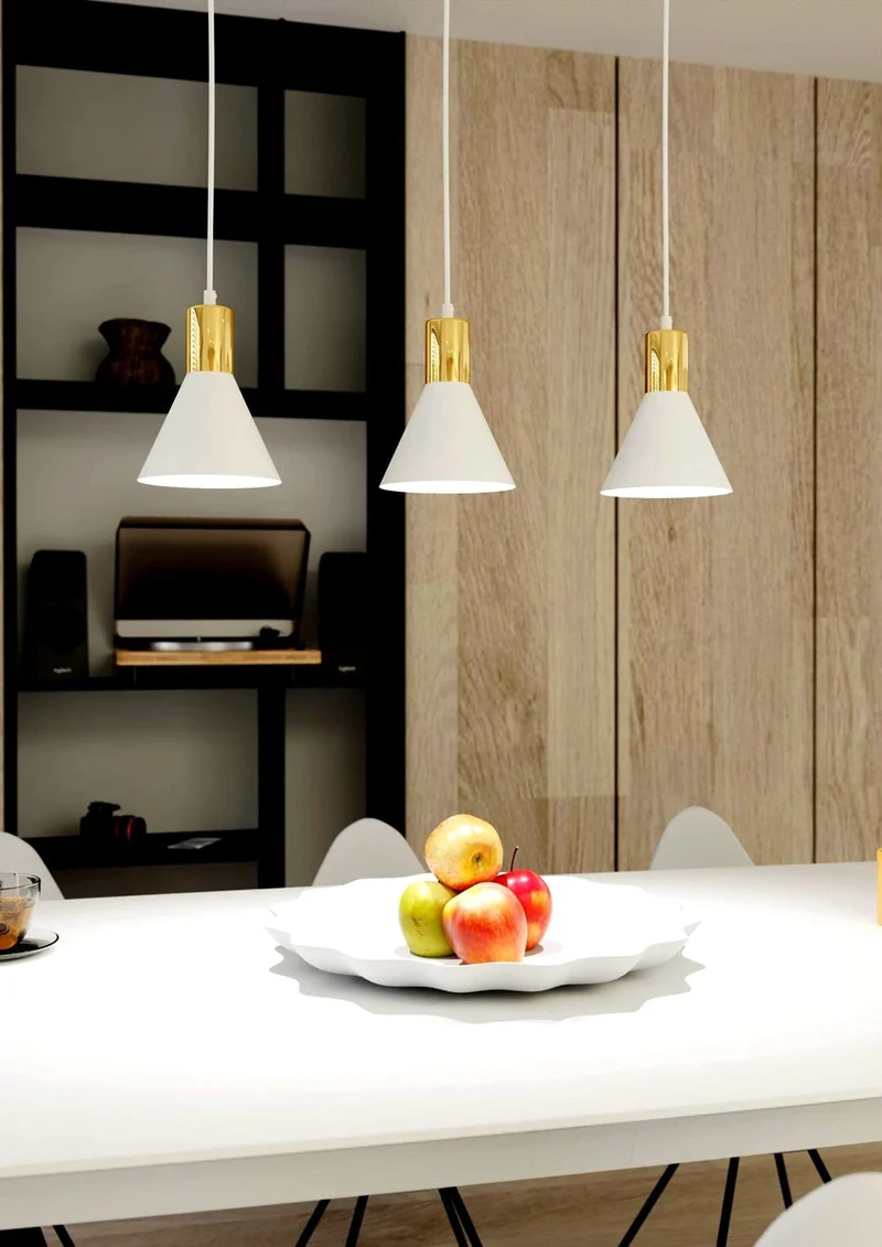Suspensions Blanches Table de Salon