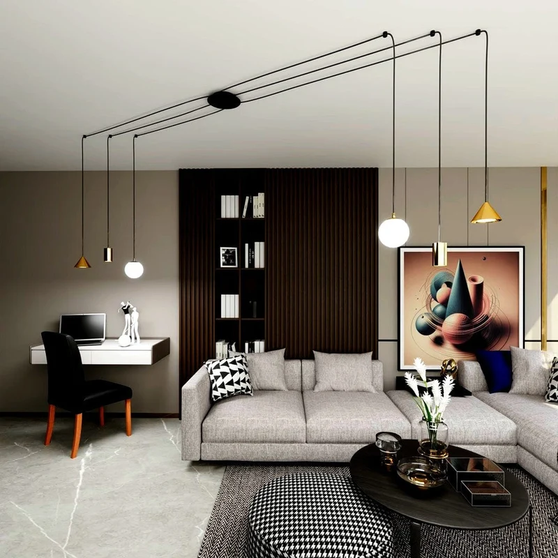 Plafonnier Araignée Dore Salon