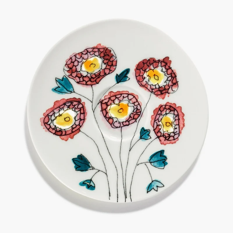 Serax Midnight Flowers Saucer Coffee Cup Low