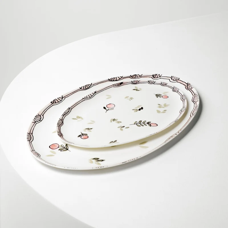 Serax Midnight Flowers Oval Plate °2