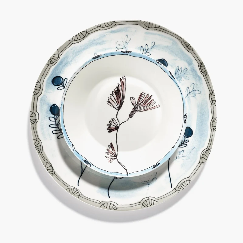 Serax Midnight Flowers Dinner Plate