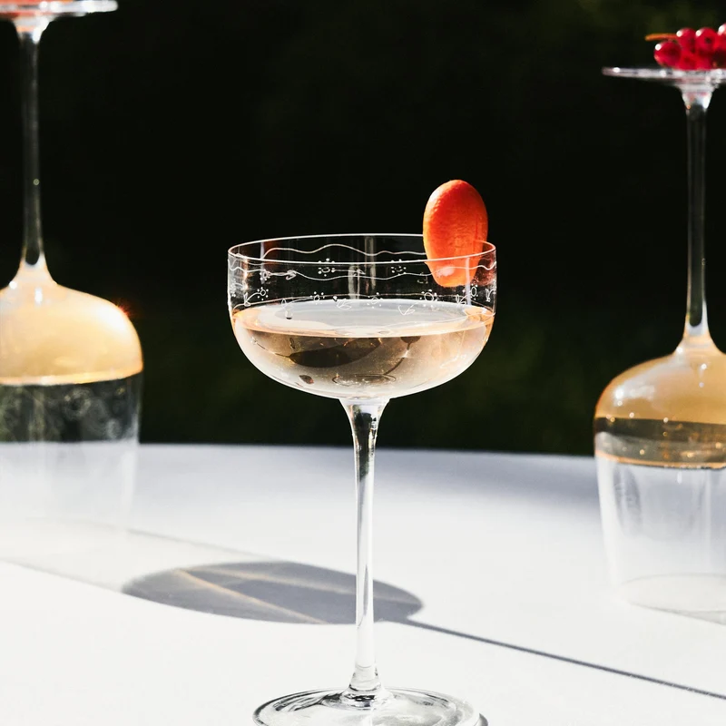 Serax Midnight Flowers Champagne Coupe