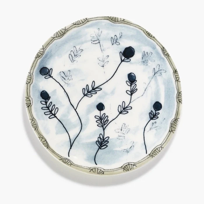 Serax Midnight Flowers Bread Plate