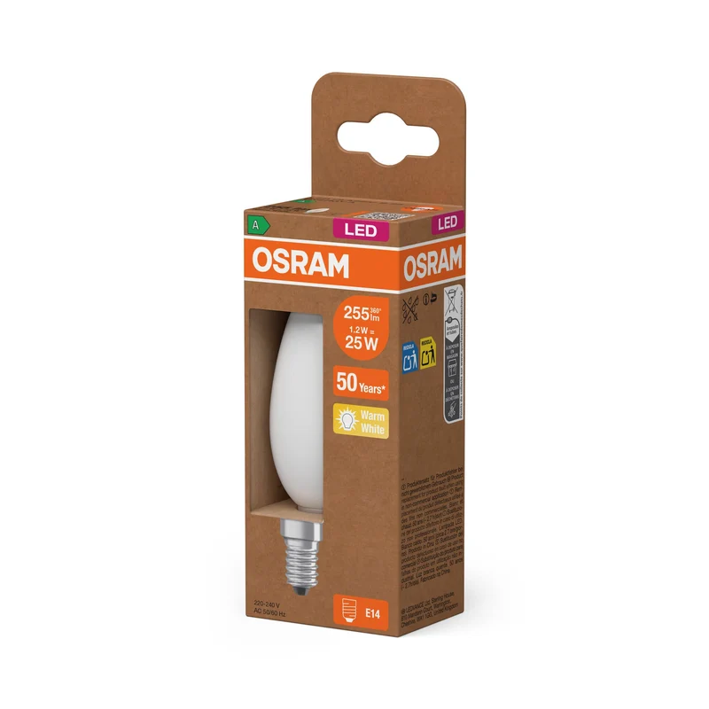 LEDVANCE LED-Lampe Edison + Filament EEK A, E27, 2.2W, 2700K, Blanc chaud
