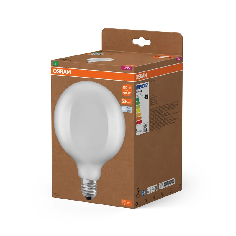 OSRAM ampoule LED à filament EEK A, 7.2W, 4000K, blanc froid, E27