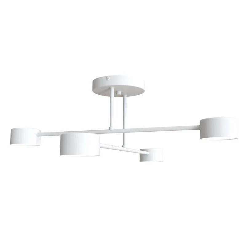Plafonnier Contemporain Blanc pour Salon