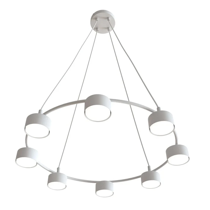 Lustre noir rond industriel de Salon