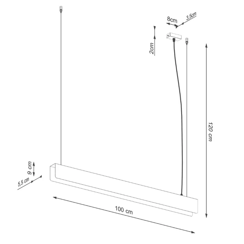Luminaire LED pour îlot de Cuisine