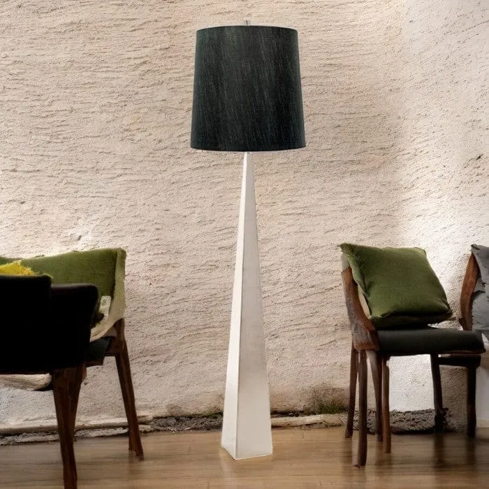 Lampadaire Noir Pied Argenté Bureau