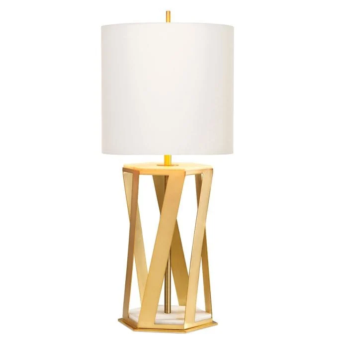 Lampe de table blanche et dore Salon