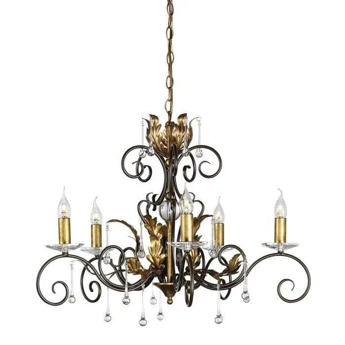 Lustre laiton dore baroque Salon