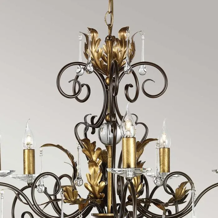 Lustre laiton dore baroque Salon