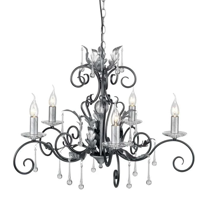 Lustre noir baroque Salon