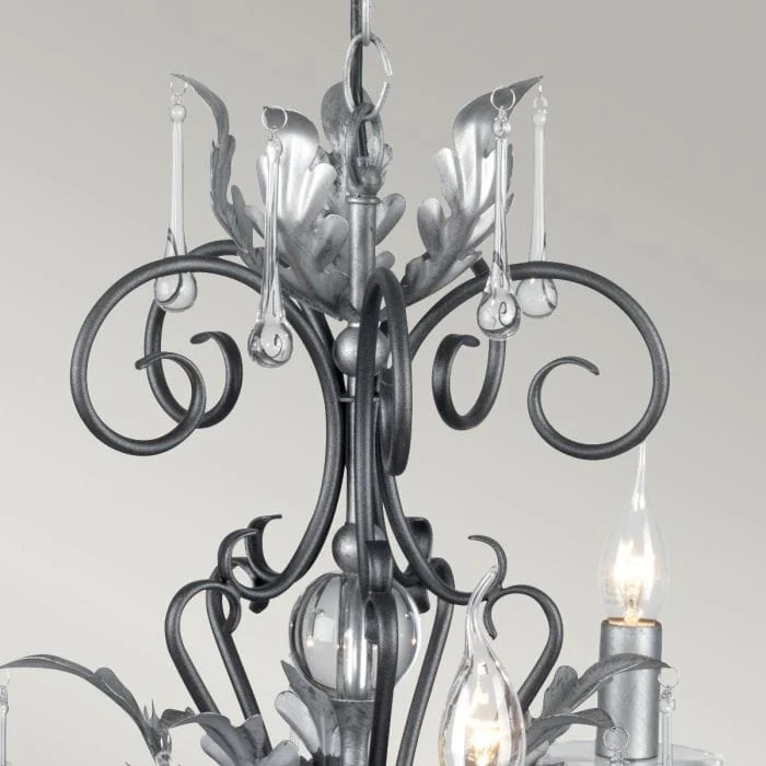Lustre noir baroque Salon
