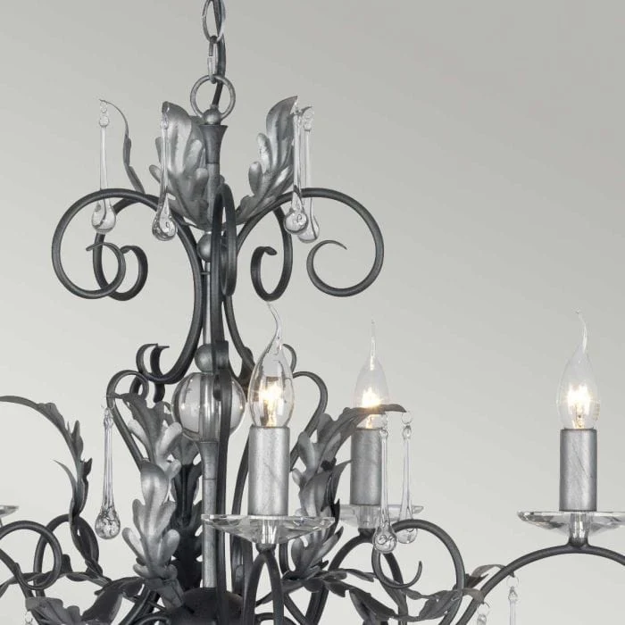 Lustre noir pour grands espaces