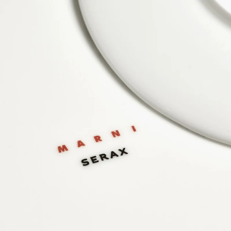 Serax Midnight Flowers Cappuccino Cup with Saucer