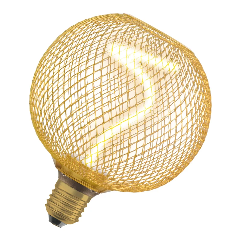 OSRAM DECOR LED Lampe à filament en spirale Globe, Or, 3.5W, 170lm, Blanc chaud confortable, E27