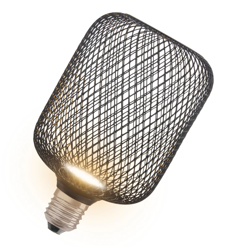 OSRAM DECOR LED Lampe plate Lampe noire, 3.5W, givré, 100mm, blanc chaud, E27