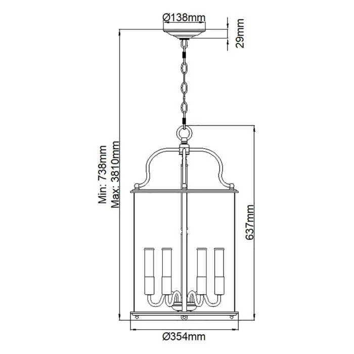 Luminaire Lanterne Dore