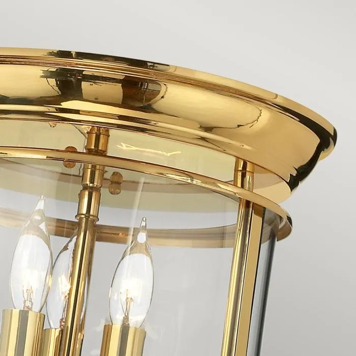 Petite Lampe de Plafond Rétro Dorée