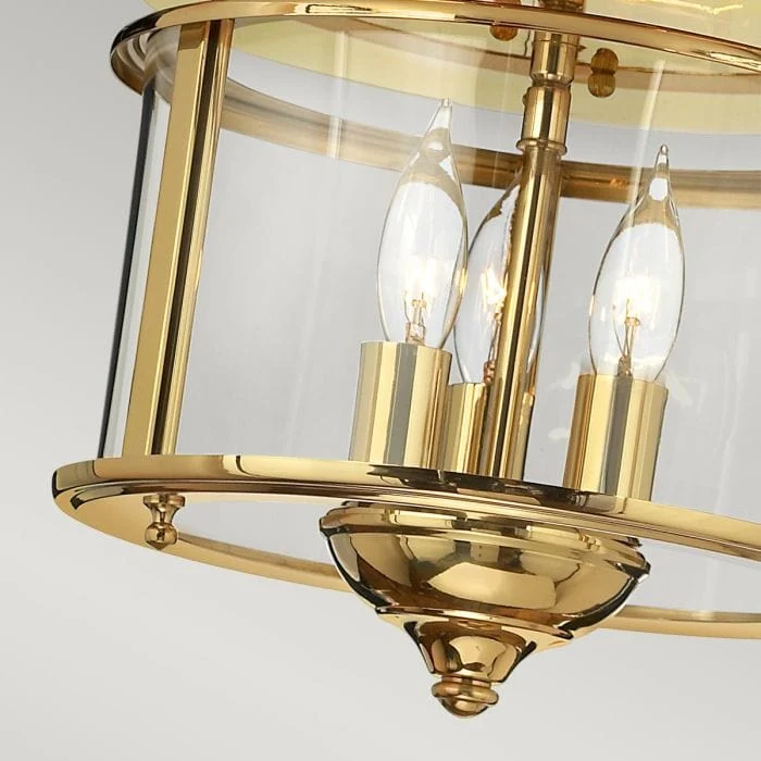 Petite Lampe de Plafond Rétro Dorée