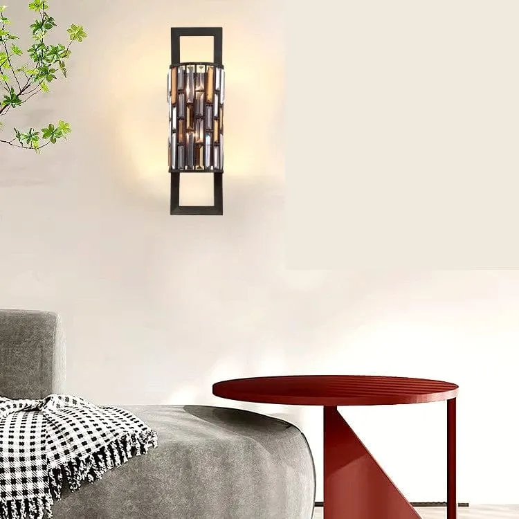 Lampe murale noir et verre Salon