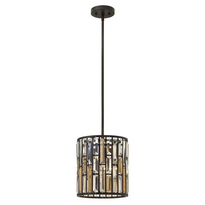 Suspension luxe noir et verre Salon