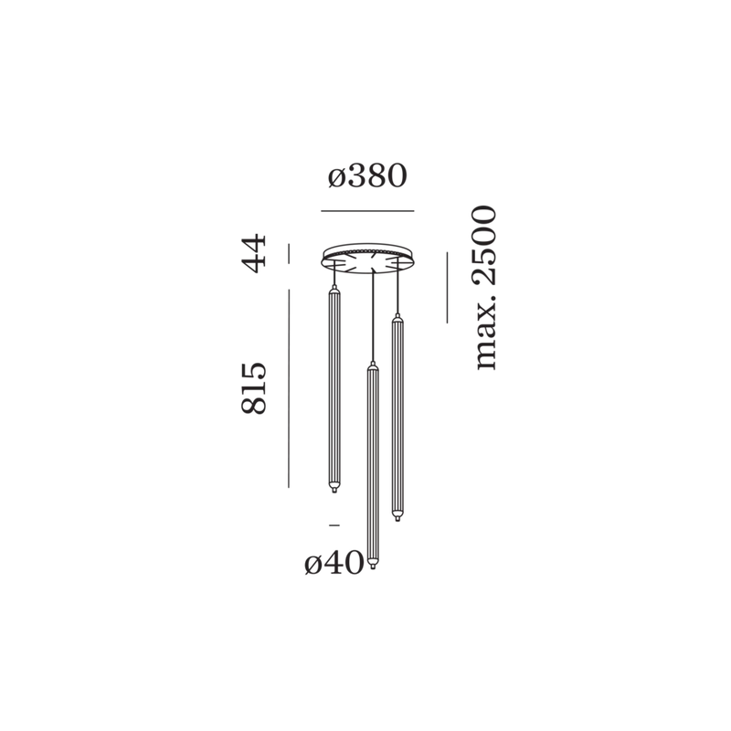Wever & Ducré Flyra Vertical Chandelier