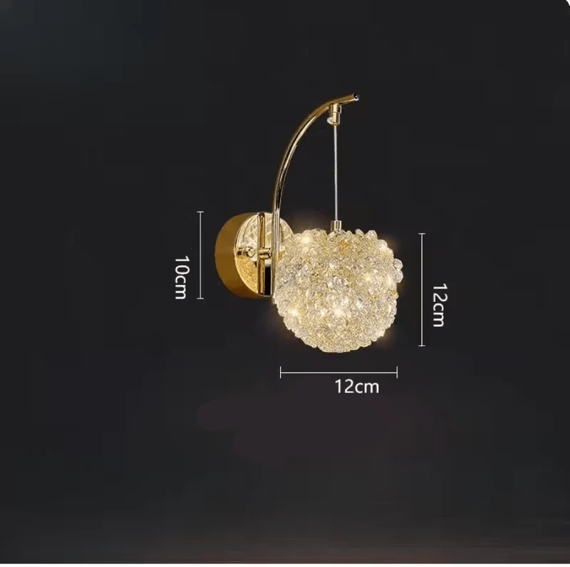 Applique Murale Chandelier Design or et cristaux