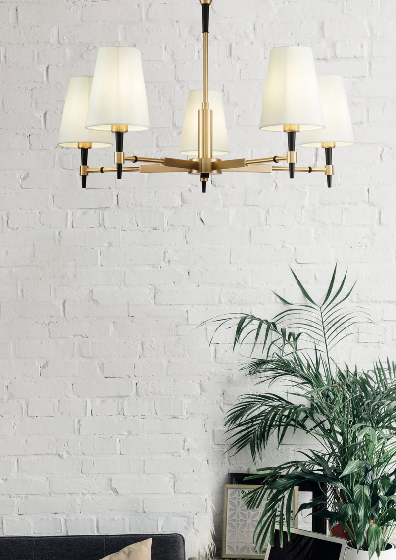 Lustre En Laiton Vintage