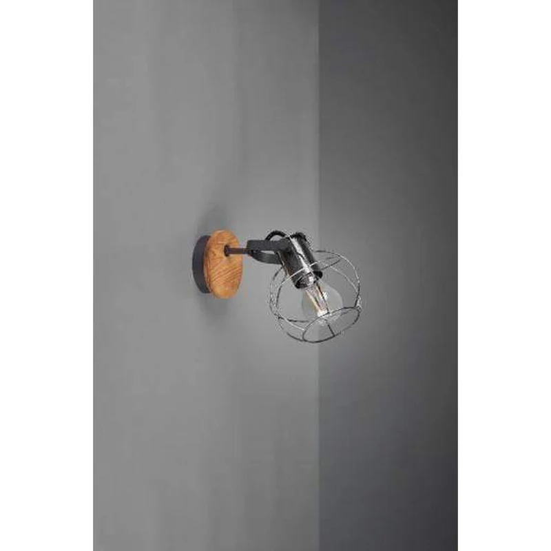 Applique Murale Industrielle Bois