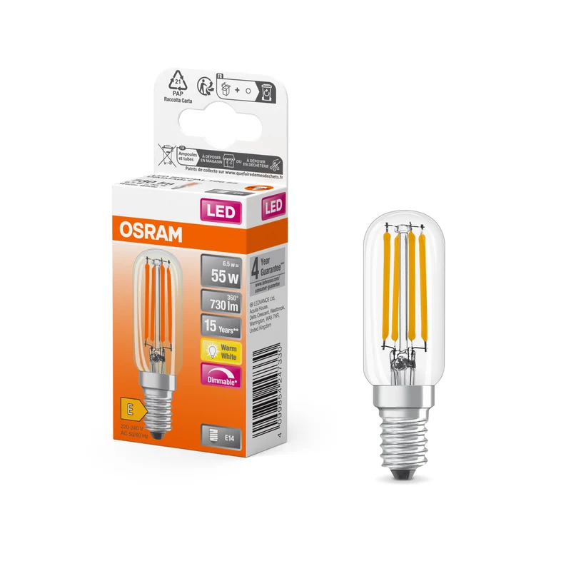 OSRAM LED Spéciale Lampe Claire, 6.5W, 730lm, E14, Blanc chaud