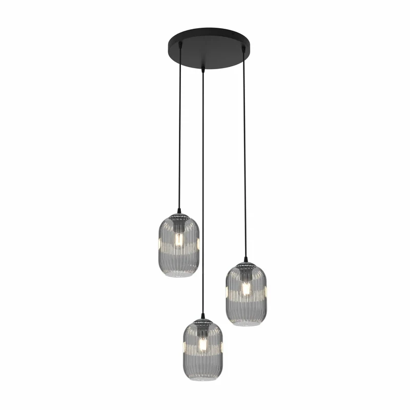Lampe suspension escalier noir