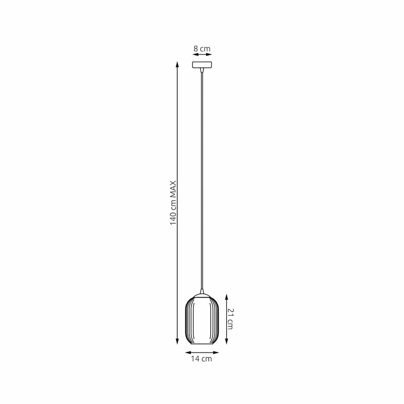Suspension en verre teinté noir pas chère