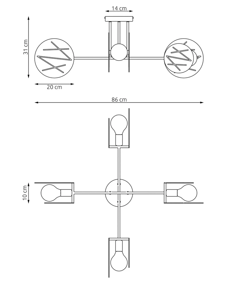 Luminaire plafonnier blanc pour Salle a Manger