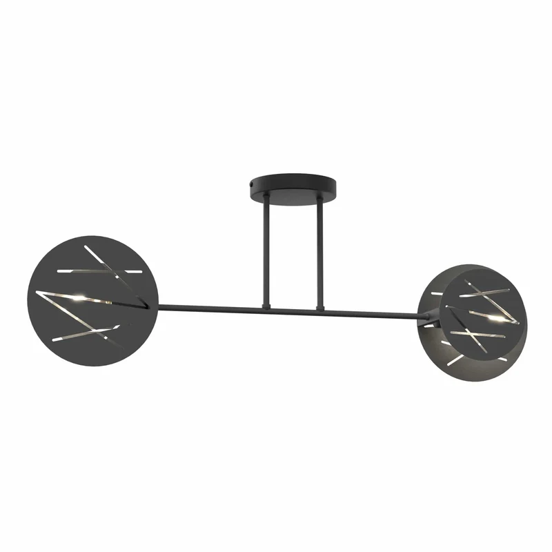 Plafonnier luminaire pas cher noir Salon