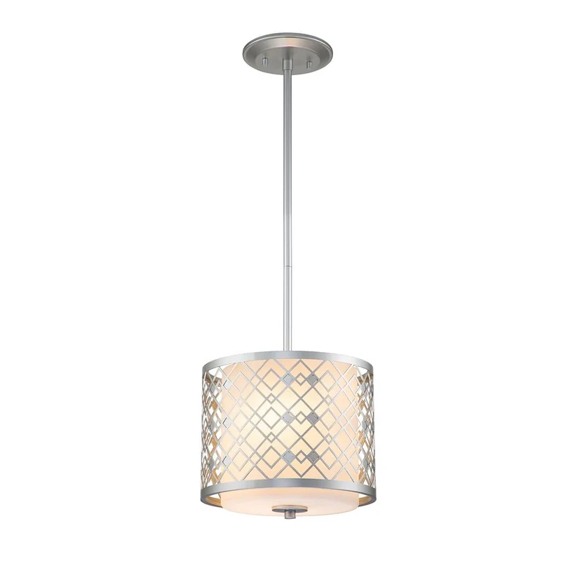Petit luminaire suspension gris Entrée