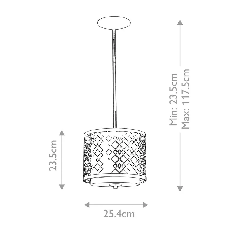 Petit luminaire suspension gris Entrée