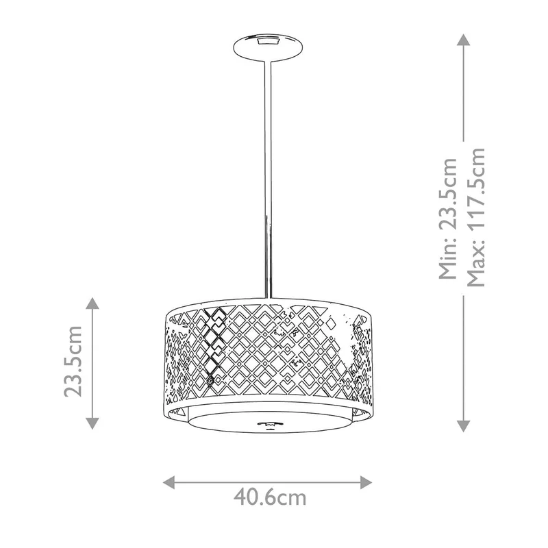 Luminaire suspension doré Salon